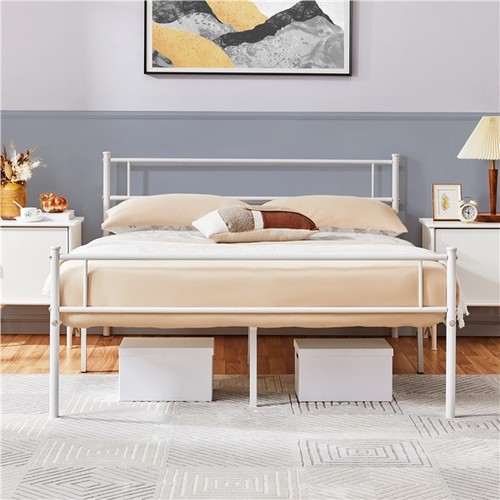 White 3ft 4ft6 - , frame