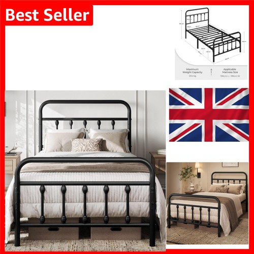 Vintage iron bed frame - vintage,