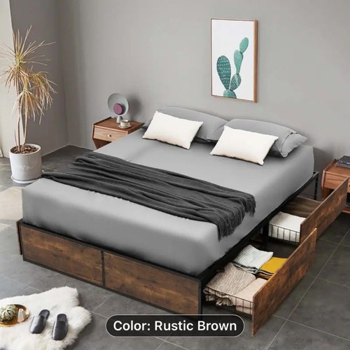 Double iron bed frame - double,