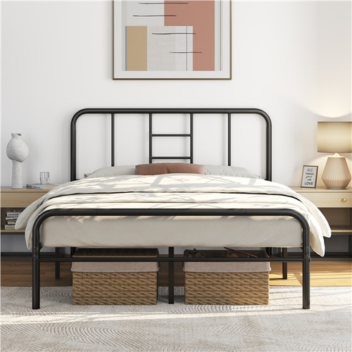 4ft6 double metal bed - double, frame