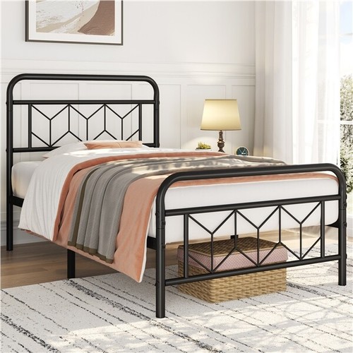 Single double metal bed - single/double,